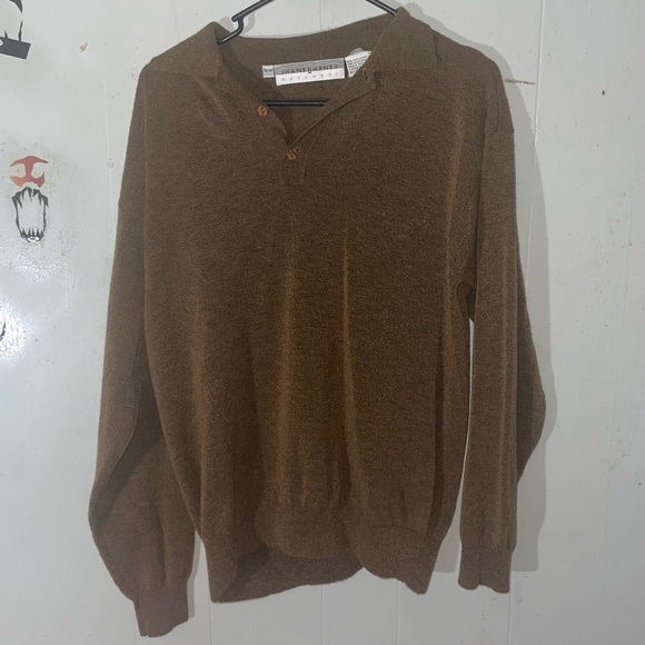 Vtg Jhane Barnes Menswear Wool Blend Mock Neck Long Sleeve Sweater - Picture 3 of 6